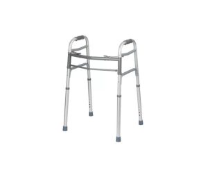 A-folding-walker-on-a-white-background-essential-mobility-aid-available-at-Butterfields-Port st. lucie