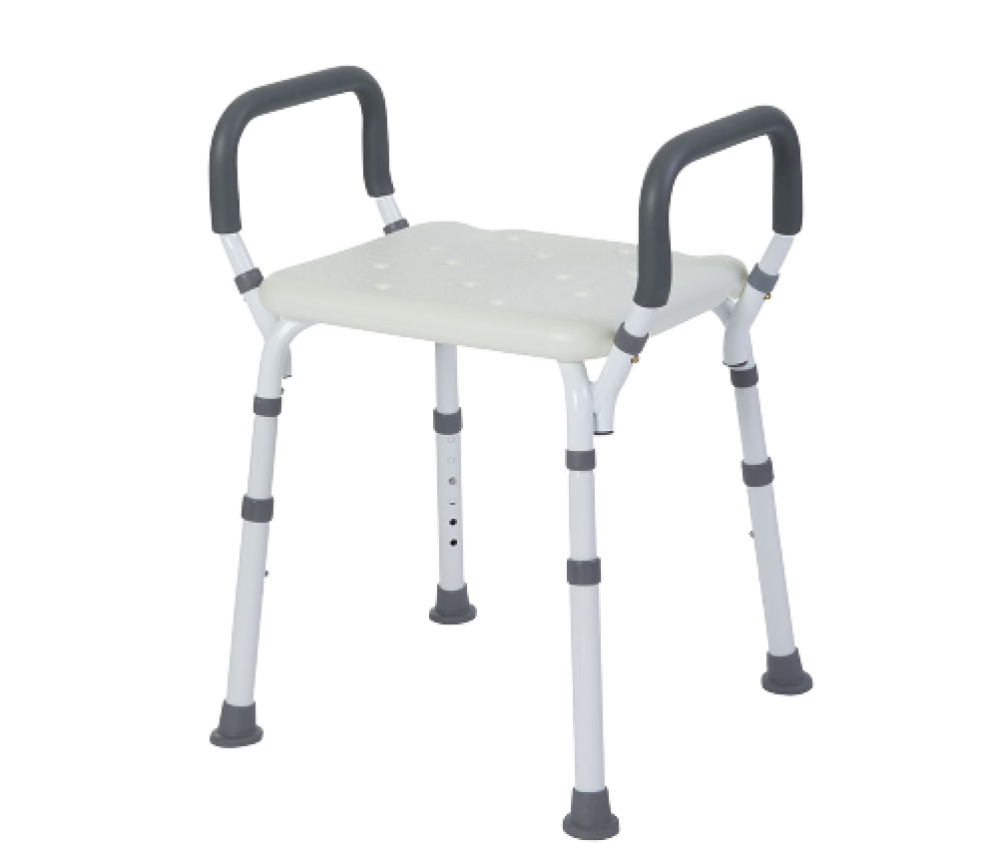 Shower-stool-with-arms-and-legs-a-mobility-aid-for-the-bathroom.-Available-at-Butterfields-Compounding-Pharmacy-and-Medical-Supplies.